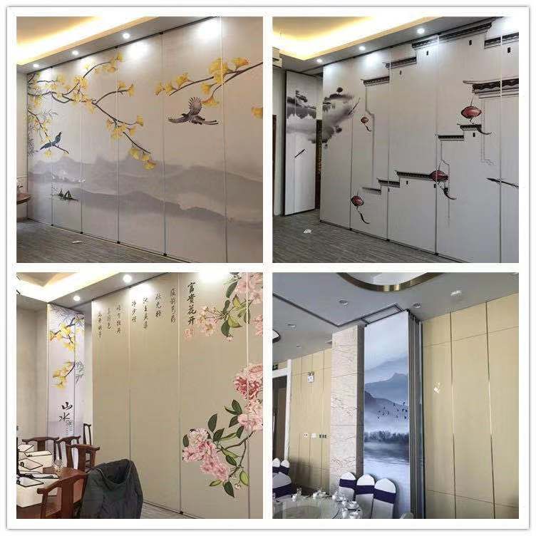 山東酒店活動隔斷，吊軌道隔斷工程