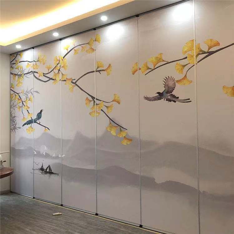 山東酒店活動隔斷，吊軌道隔斷工程